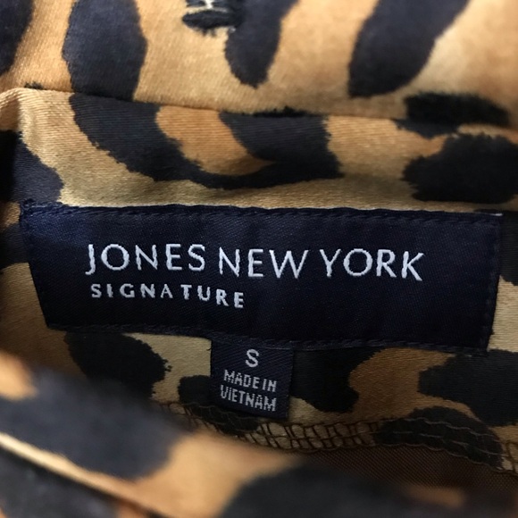 Reversible Black Cheetah Print Coat Jacket Jones New York Oversized Small S/M - Picture 14 of 14